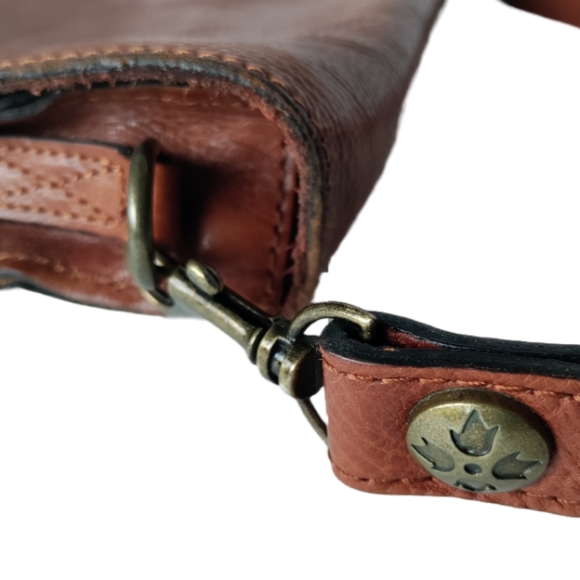 PATRICIA NASH VITO Shoulder Bag Italian Leather Flap Bag Carmel Brown - Picture 5 of 15